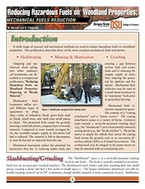 Factsheet on mechanical fuels reduction by OSU college of forestry