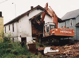 Building demolition beginning