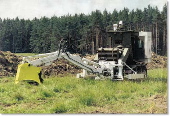 SLASHBUSTER XL 480 attached to specialized demining equipment