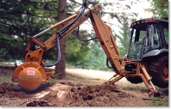 sg240 mounted on backhoe