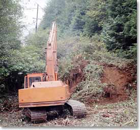 No access road for maintenance to powerlines