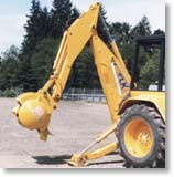 Backhoe mounted stumpgrinder
